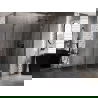 Mexen Lunar L päťuholníková sprchová kabína otočná pravá 90x100 cm transparentná, brúsená gun gray - 831L-090P-100L-66-00-P