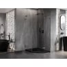 Mexen Lunar L päťuholníková sprchová kabína výklopná pravá 80 x 90 cm, transparentná, gun metal - 831L-080P-090L-95-00-P