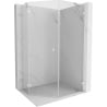 Mexen Lunar päťuholníková sprchová kabína s otváraním doľava 80 x 90 cm, priehľadná, brúsený nikel - 831-080L-090P-97-00-L