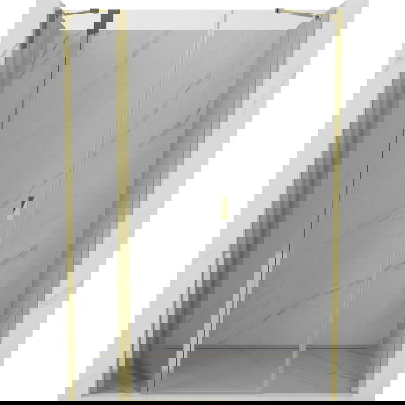 Mexen Mist sprchové dvere výklopné 160 cm, priehľadné, zlaté - 8A4-160-001-50-00