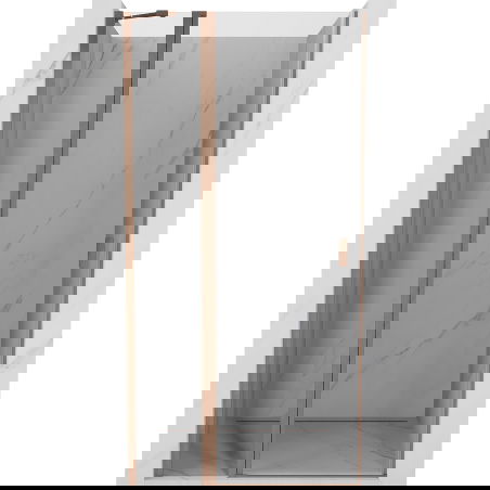 Mexen Mist sprchové dvere otočné 115 cm, transparentné, brúsená meď - 8A4-115-000-65-00