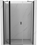 Mexen Mist sprchové dvere sklopné 155 cm, priehľadné, čierne - 8A4-155-001-70-00