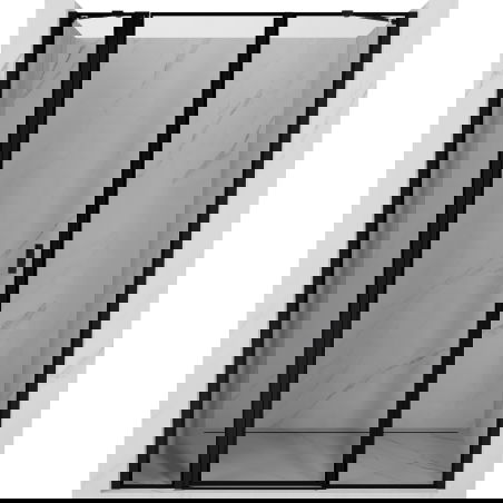 Mexen Mist sprchové dvere sklopné ľavé 130 cm, čierny rám, čierne - 8A4-130-001-70-70-L