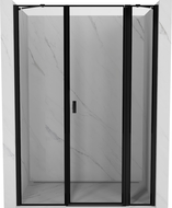 Mexen Mist sprchové dvere otváracie pravé 155 cm, čierny rám, čierne - 8A4-155-001-70-70-P