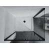 Mexen Apia posuvná sprchová kabína 90 x 70 cm, transparentná, čierna + brodzik Flat, biela - 840-090-070-70-00-4010B