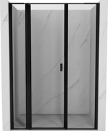 Mexen Mist L sprchové dvere ľavé 145 cm, čierny rám, čierne - 8A4L-145-001-70-70-L