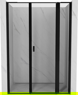 Mexen Mist L sprchové dvere otočné pravé 155 cm, čierny rám, čierne - 8A4L-155-001-70-70-P