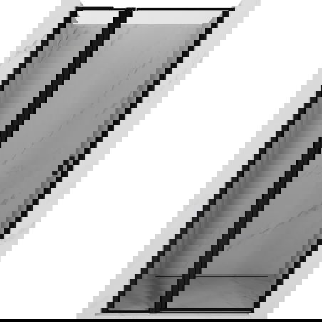 Mexen Mist L sprchové dvere výklopné ľavé 120 cm, čierny rám, čierne - 8A4L-120-000-70-70-L