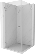 Mexen Lunar-B skladací ľavý sprchový kút 70 x 70 cm, priehľadný, chróm - 832-070-070-01-00-L