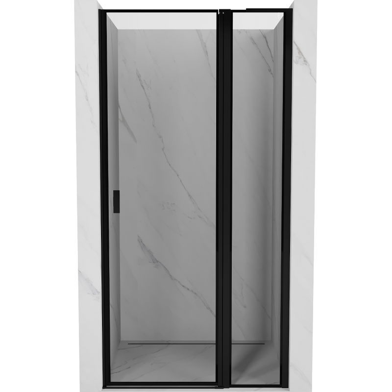 Mexen Mist L sprchové dvere otváravé pravé 90 cm, čierny rám, čierne - 8A4L-090-000-70-70-P