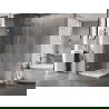 Mexen Lunar-B skladací ľavý sprchový kút 70 x 70 cm, priehľadný, chróm - 832-070-070-01-00-L