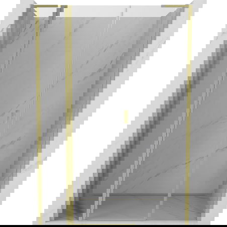 Mexen Mist L sprchové dvere otváracie 155 cm, transparentné, zlaté kartáčované - 8A4L-155-001-55-00