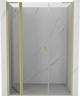 Mexen Mist L sprchové dvere otváracie 155 cm, transparentné, zlaté kartáčované - 8A4L-155-001-55-00