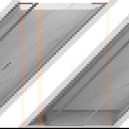 Mexen Mist L sprchové dvere otočné 155 cm, transparentné, brúsená meď - 8A4L-155-001-65-00