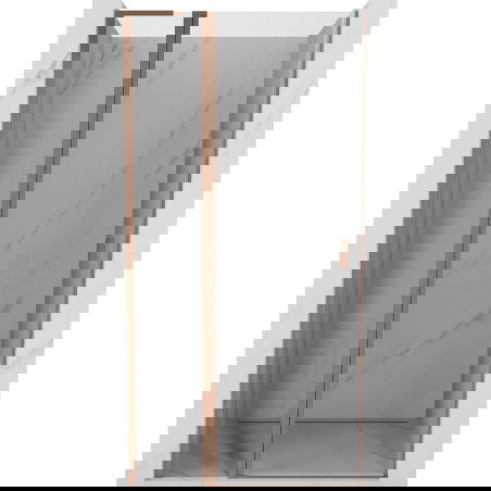 Mexen Mist L sprchové dvere výkyvné 100 cm, transparentné, brúsená meď - 8A4L-100-000-65-00