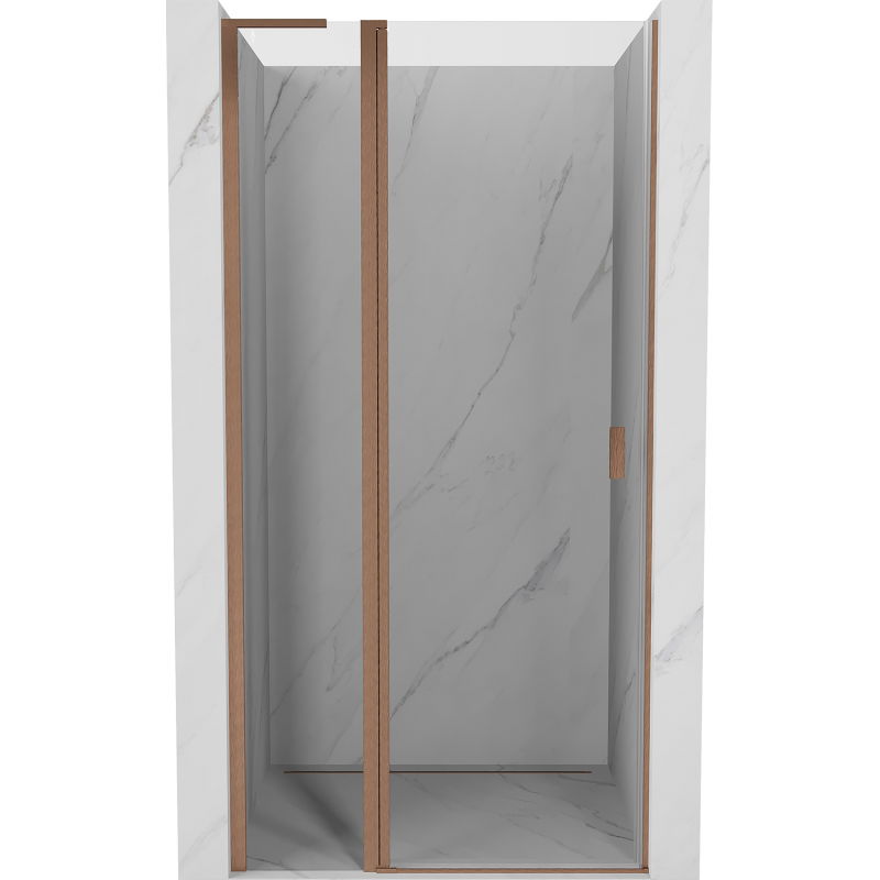 Mexen Mist L sprchové dvere otočné 120 cm, transparentné, kartáčovaná meď - 8A4L-120-000-65-00