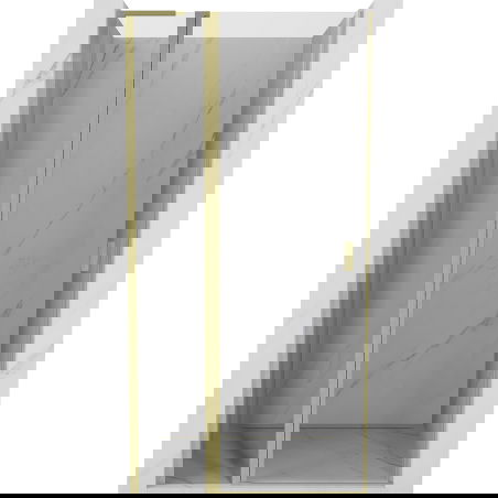 Mexen Mist L sprchové dvere otváracie 110 cm, transparentné, zlaté kartáčované - 8A4L-110-000-55-00