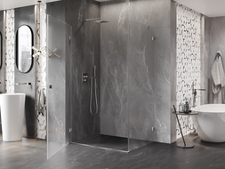 Mexen Lunar-B sprchová kabína, otvárateľná ľavá, 85 x 70 cm, transparentná, chróm - 832-085-070-01-00-L