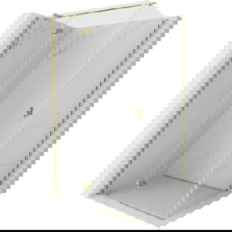 Mexen Mist-H T sprchový kút výklopný ľavý 80 x 120 cm, transparentný, zlatý - 8A5T-080-120-50-00-L