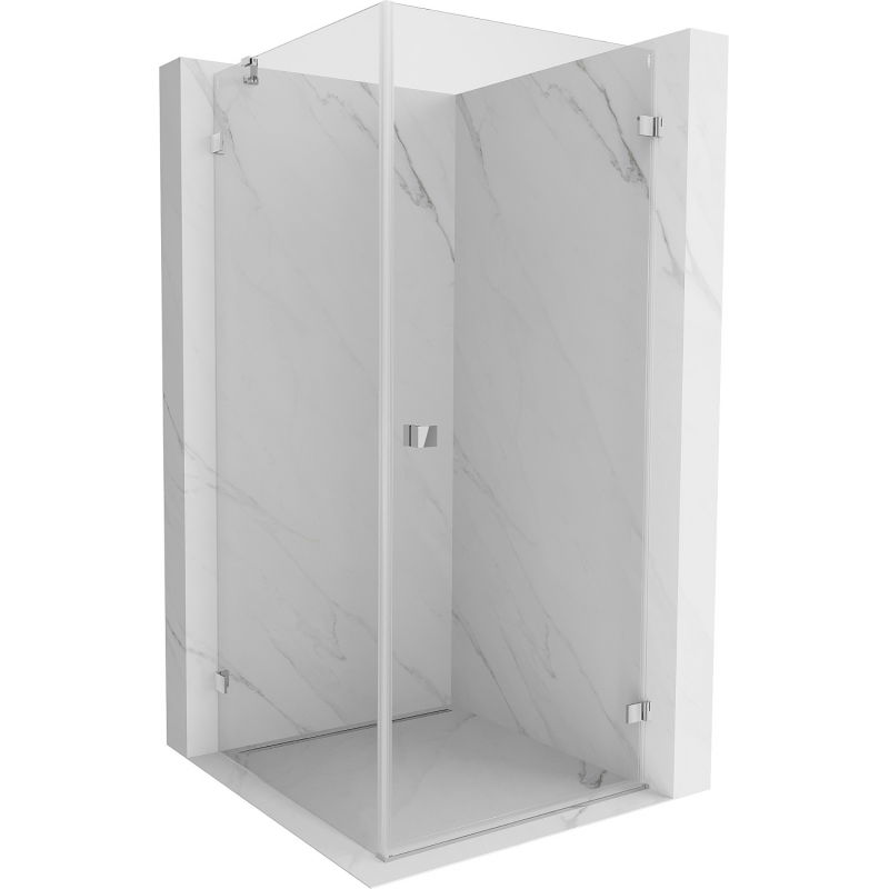 Mexen Lunar-B sprchovací kút pravý 70 x 70 cm, transparentný, chróm - 832-070-070-01-00-P