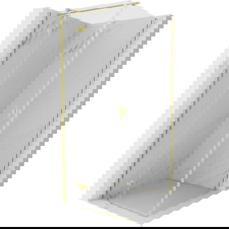 Mexen Mist-H T sprchová kabína ľavá 75 x 75 cm, transparentná, zlatá kartáčovaná - 8A5T-075-075-55-00-L