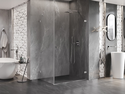 Mexen Lunar-B sprchová kabína otvárateľná pravá 95 x 90 cm, transparentná, chrómová - 832-095-090-01-00-P