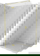 Mexen Mist-H T sprchovací kút, ľavostranné otváracie dvere 80 x 90 cm, transparentné, zlaté kefované - 8A5T-080-090-55-00-L