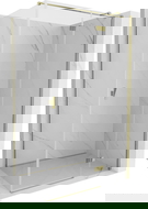 Mexen Mist-H T sprchovací kút, otváracie dvere, pravý, 80 x 100 cm, transparentný, zlatý - 8A5T-080-100-50-00-P