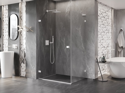 Mexen Lunar-B L sprchová kabína výklopná ľavá 90 x 70 cm, transparentná, biela - 832L-090-070-20-00-L