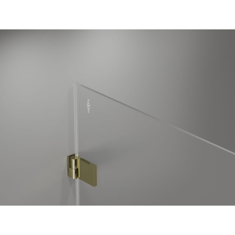 Mexen Lunar-B sprchový kút s otočnými dverami ľavý 80 x 70 cm, transparentný, zlatý - 832-080-070-50-00-L