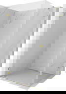 Mexen Lunar-B sprchová kabína výklopná ľavá 100 x 70 cm, transparentná, zlatá - 832-100-070-50-00-L