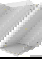 Mexen Lunar-B sprchová kabína ľavá, 90 x 80 cm, transparentná, zlatá - 832-090-080-50-00-L