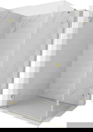 Mexen Lunar-B sprchový kút výklopný ľavý 100 x 90 cm, transparentný, zlatý - 832-100-090-50-00-L