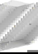 Mexen Lunar-B sprchová kabína pravá 100 x 80 cm, transparentná, zlatá - 832-100-080-50-00-P