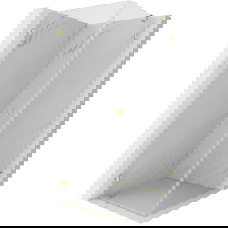 Mexen Lunar-B sprchová kabína otváracia ľavá 70 x 70 cm, transparentná, zlatá brúsená - 832-070-070-55-00-L