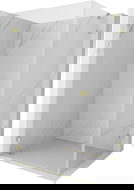 Mexen Lunar-B sprchovací kút s ľavými otváracími dverami 100 x 90 cm, transparentný, zlatá kartáčovaná - 832-100-090-55-00-L