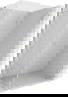 Mexen Lunar-B sprchová kabína pravá 90 x 80 cm, transparentná, zlatá brúsená - 832-090-080-55-00-P