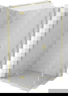 Mexen Mist-H T sprchová kabína otváracia ľavá 90 x 100 cm, transparentná, zlatá brúsená - 8A5T-090-100-55-00-L