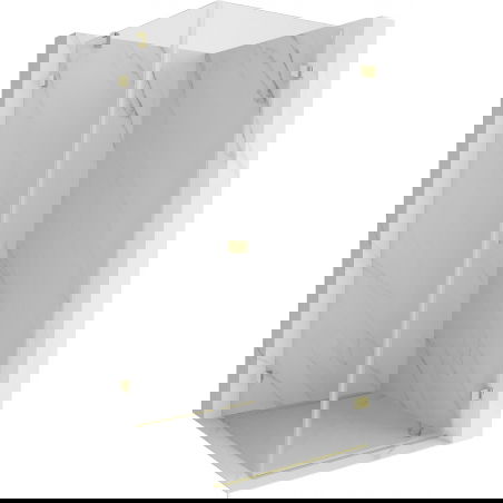 Mexen Lunar-B pravý sprchový kút 100 x 100 cm, transparentný, zlatý kartáčovaný - 832-100-100-55-00-P