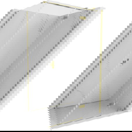 Mexen Mist-H T sprchová kabína otváracia pravá 90 x 120 cm, transparentná, zlatá - 8A5T-090-120-50-00-P