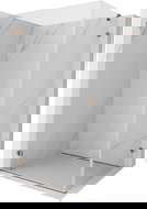 Mexen Lunar-B výkyvná sprchová zástena ľavá 100 x 70 cm, transparentná, ružové zlato - 832-100-070-60-00-L