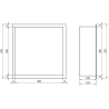 Mexen X-Wall-R vstavaná polica s límcom 30 x 30 cm, inox - 1910303010