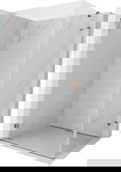 Mexen Lunar-B zvislá sprchová kabína ľavá 90 x 80 cm, transparentná, ružové zlato - 832-090-080-60-00-L