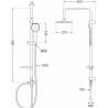 Mexen X40 sprchový stĺp, brúsená gun gray - 7984040091-66