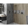 Mexen X-Wall-R zapustená polička s okrajom 30 x 30 cm, inox - 1910303010