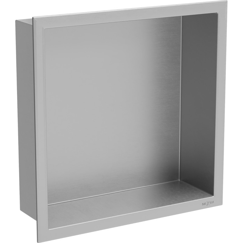 Mexen X-Wall-R výklenková polica s prírubou 30 x 30 cm, inox - 1910303010