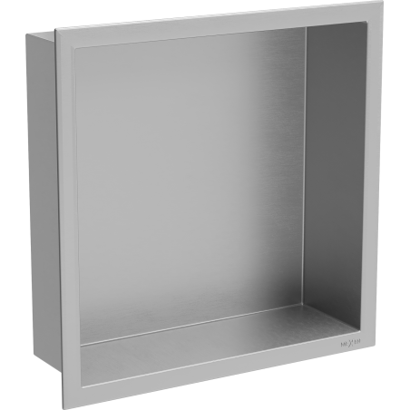 Mexen X-Wall-R vstavaná polica s límcom 30 x 30 cm, inox - 1910303010