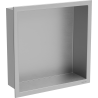 Mexen X-Wall-R zapustená polička s okrajom 30 x 30 cm, inox - 1910303010
