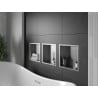 Mexen X-Wall-R zapustená polička s okrajom 30 x 30 cm, inox - 1910303010