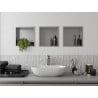 Mexen X-Wall-R zapustená polička s okrajom 30 x 30 cm, inox - 1910303010